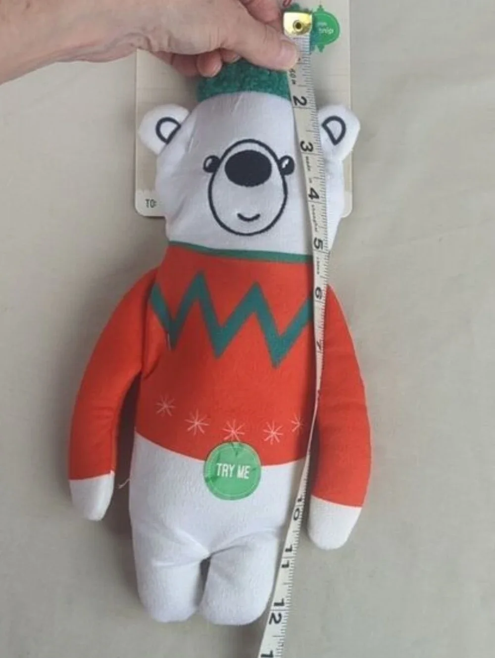 Christmas Kitty Toy! Flopper Pals Polar Bear